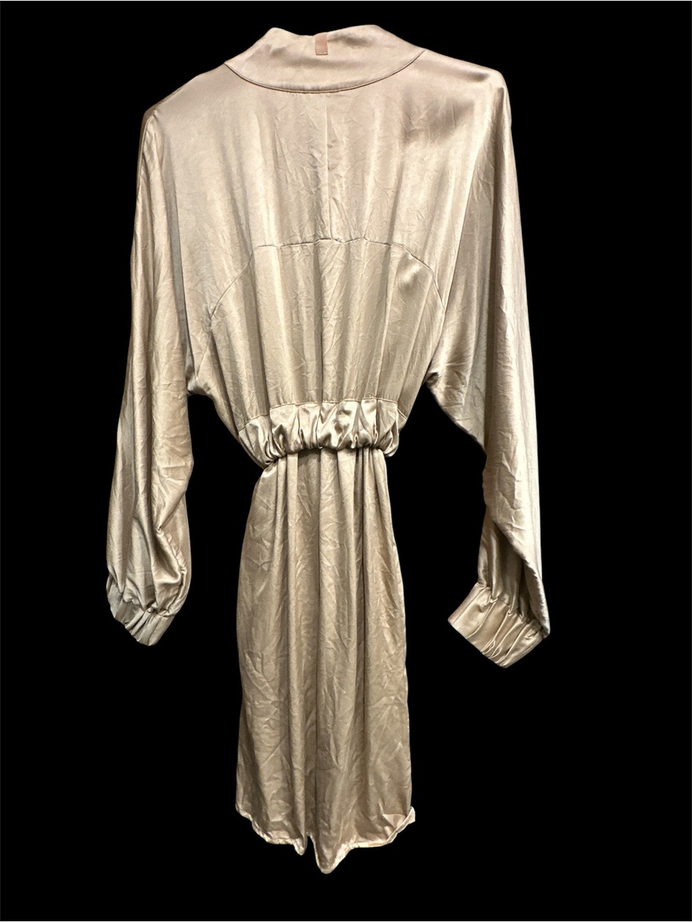 Lunya 100% Silk Tie-Waist Robe in Champagne - Women Intimates & Sleepwear Sz M - Picture 3 of 17